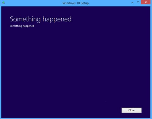 Khắc phục lỗi Something Happened khi nâng cấp Windows 10
