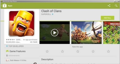 choi clash of clans tren may tinh, choi clash of clans voi bluestacks, choi game android tren may tinh