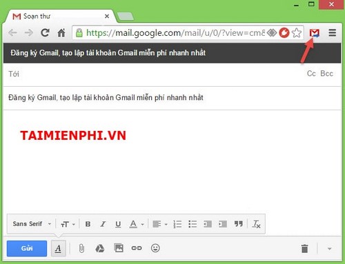 Cách gửi email trên CocCoc, Chrome không cần đăng nhập Gmail