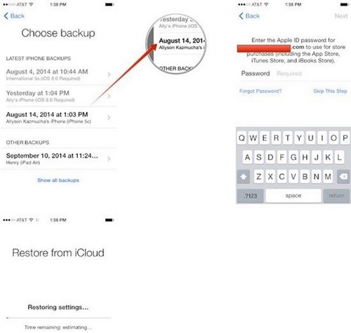 Phục hồi dữ liệu từ iCloud trên iPhone, iPad