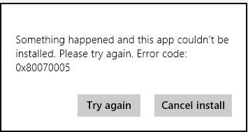 Lỗi 80070005 khi cài Windows 10, fix lỗi cài đặt Win 10