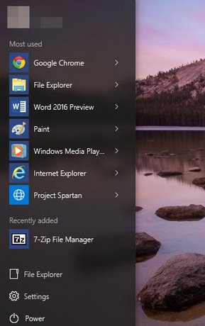 Sắp xếp Start Menu Windows 10 thành một cột