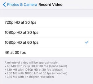Quay video 4K, ghi lại video 4k trên iPhone 6S, 6S Plus