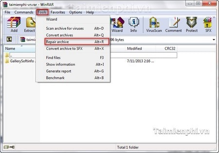 Cách sửa lỗi Winrar diagnostic messages, file nén tải về bị lỗi