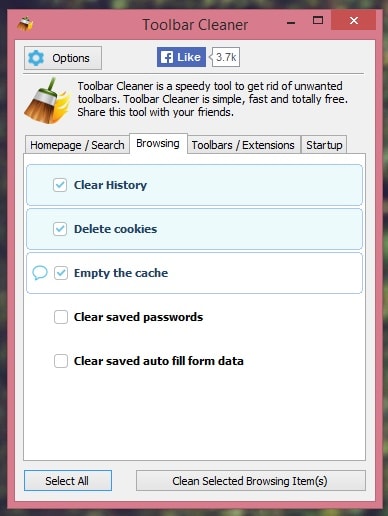 Toolbar Cleaner - Xóa Toolbar trình duyệt web hiệu quả