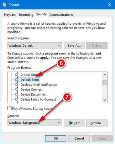 Cách tắt âm thanh beep trên Windows 10