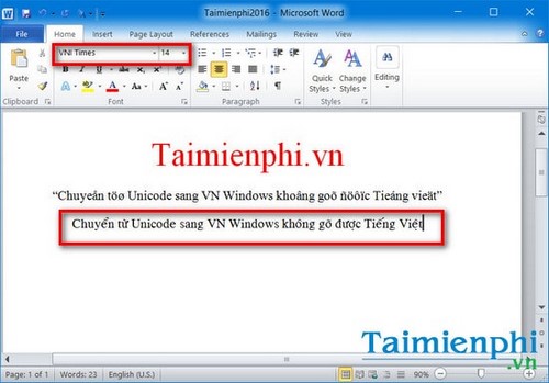 Chuyển từ Unicode sang VNI Windows không gõ được tiếng Việt?