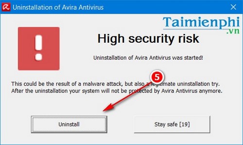 go avira free khoi may tinh