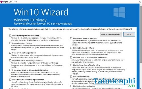 Tối ưu hệ thống Windows 10 với Win10 Wizard