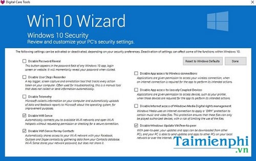 Tối ưu hệ thống Windows 10 với Win10 Wizard
