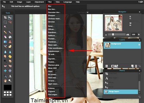 Chỉnh sửa ảnh Online trên Pixlr, phiên bản Photoshop trực tuyến