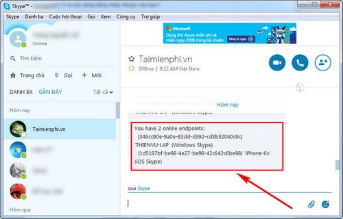 Đăng xuất Skype từ xa, thoát tài khoản Skype đăng nhập trên các thiết bị khác