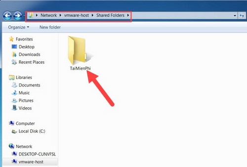 shared folder for windows and mac vmware