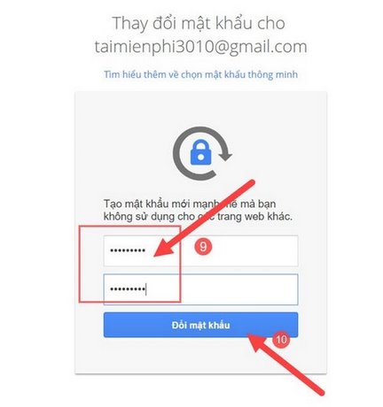 khôi phục mật khẩu gmail bằng số điện thoại