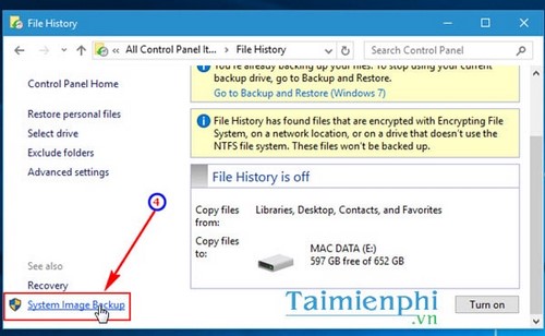Sao lưu dữ liệu Windows 10 Anniversary với File History