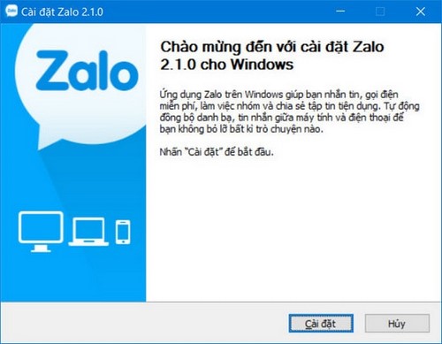 zalo tren pc phien ban moi