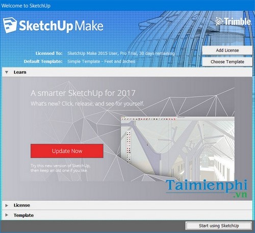 Cài SketchUp trên máy tính