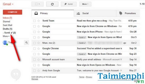 Dùng Gmail làm bảng phân công công việc