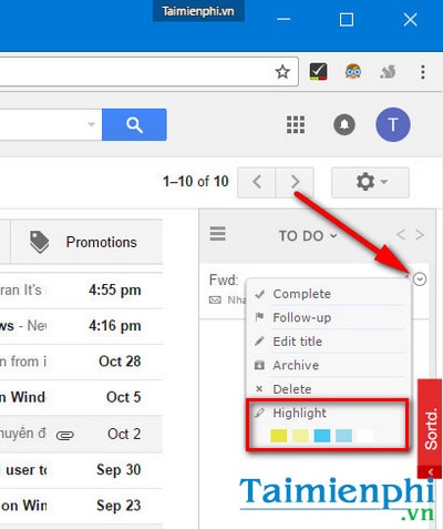 Dùng Gmail làm bảng phân công công việc