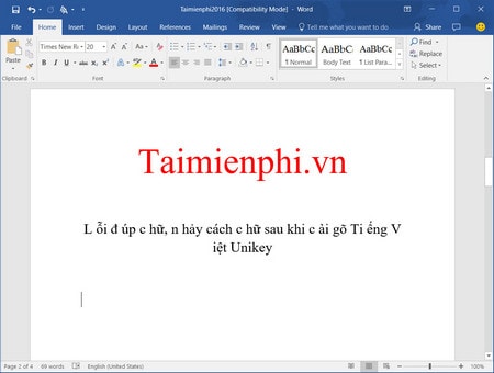 Hướng dẫn sửa lỗi cách chữ Word 2016, đánh chữ bị cách trong Word 2016