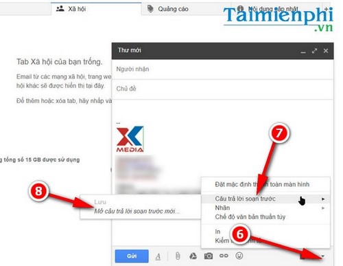 Tạo thư, email mẫu Gmail bằng Canned Responses