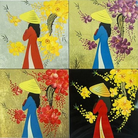 Top tranh vẽ cô giáo mặc áo dài truyền thống, những bức tranh vẽ kỷ niệm  20/11 - Trường THPT Phan Đình Phùng