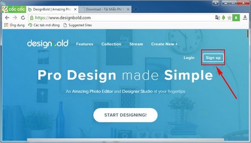 Đăng ký DesignBold, tạo tài khoản DesignBlod, thiết kế đồ họa trực tuyến