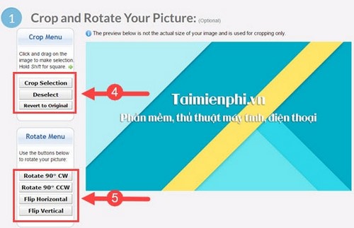 Thay đổi kích thước ảnh trực tuyến bằng Pic Resize