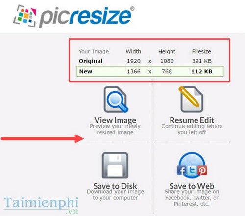 change image size online pic resize