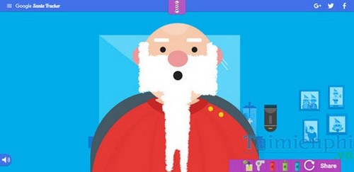 Chơi mini game chào đón giáng sinh trên Santa Tracker