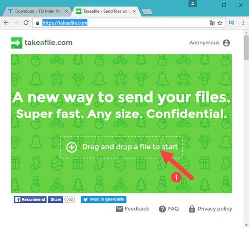Cách chia sẻ file qua Take A File, dịch vụ chia sẻ file trực tiếp
