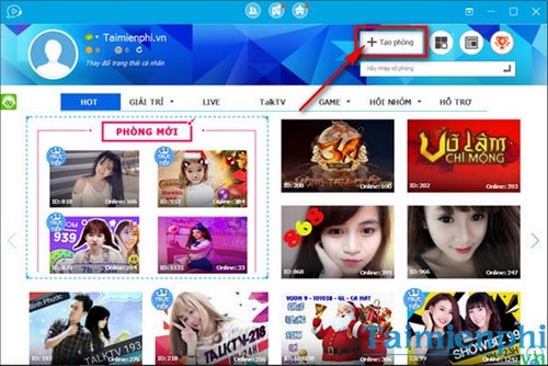 Tạo, quản lý phòng trong TalkTV/ccTalk