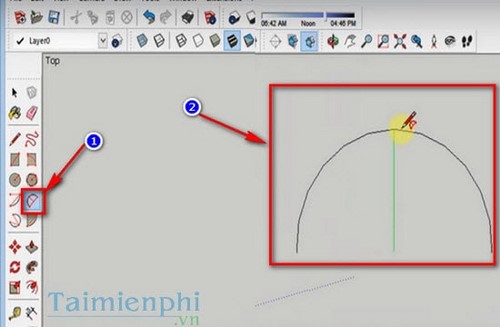 Cách tạo mái vòm trong Sketchup, thiết kế mái vòm trên Sketchup