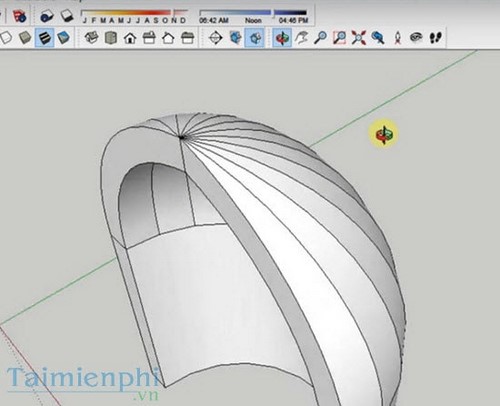 Cách tạo mái vòm trong Sketchup, thiết kế mái vòm trên Sketchup