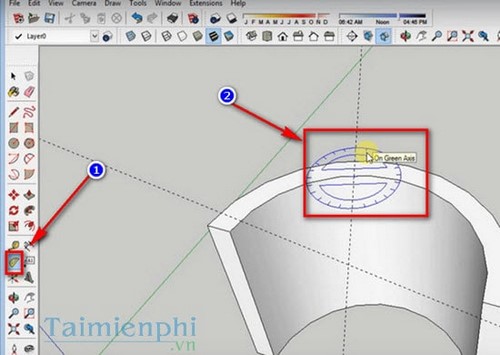 Cách tạo mái vòm trong Sketchup, thiết kế mái vòm trên Sketchup