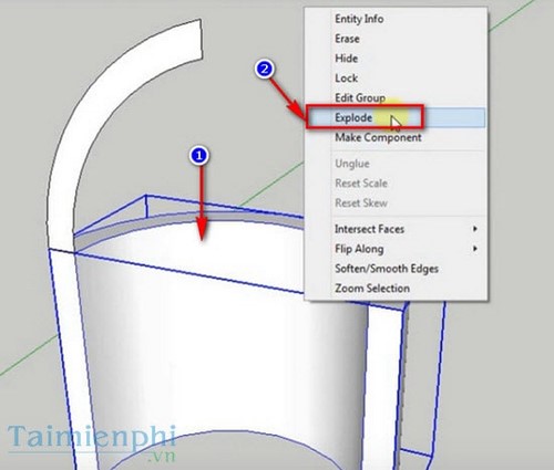 Cách tạo mái vòm trong Sketchup, thiết kế mái vòm trên Sketchup