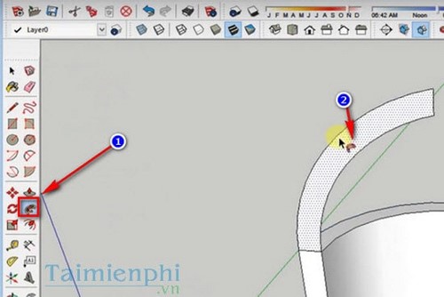 Cách tạo mái vòm trong Sketchup, thiết kế mái vòm trên Sketchup