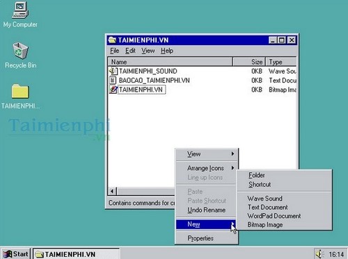 Giả lập Windows 95 trên Windows XP, 7, 8, 10