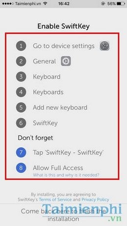 Sử dụng bàn phím SwiftKey Keyboard trên iPhone