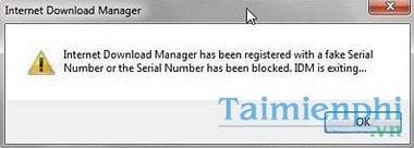 Cách sửa lỗi Fake Serial Number của IDM, không download được