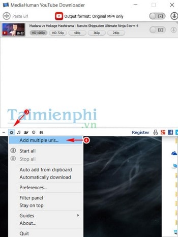 Tải video Youtube bằng MediaHuman Youtube Downloader