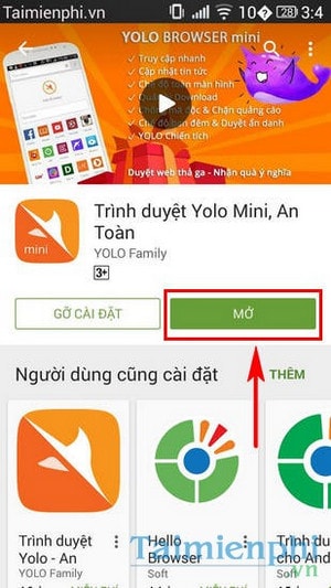 Yolo mini - Trình duyệt web tự chặn mã độc trên điện thoại