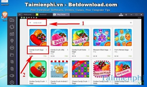 choi candy crush tren may tinh