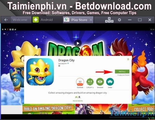 Chơi Dragon City trên pc bằng BlueStacks