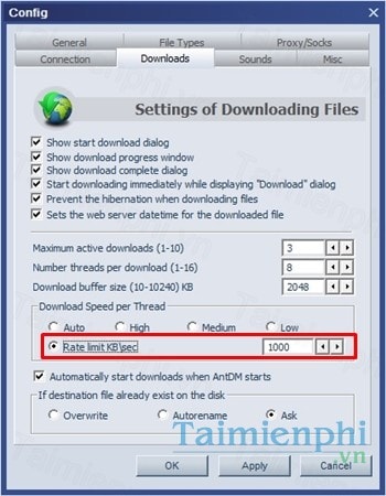 Cách tăng tốc độ download trên Ant Download Manager