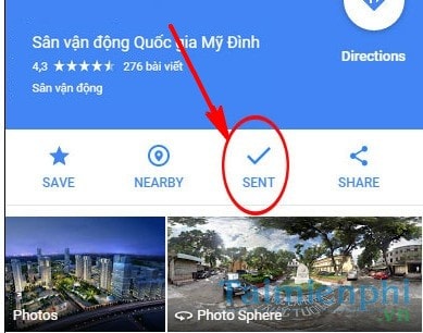 Di chuyển kết quả tìm kiếm Google Maps từ PC sang điện thoại