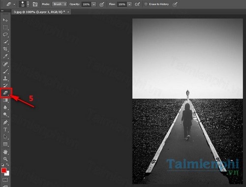 Ghép 2 ảnh vào nhau trong Photoshop CS6