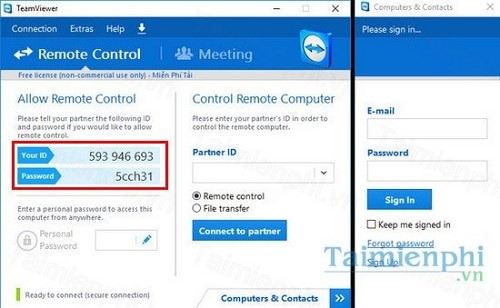 Connect to teamviewer 9 computer on pc