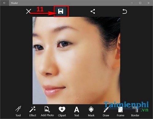 Làm mịn da trên ảnh bằng PicsArt trong máy tính, Laptop Windows 10