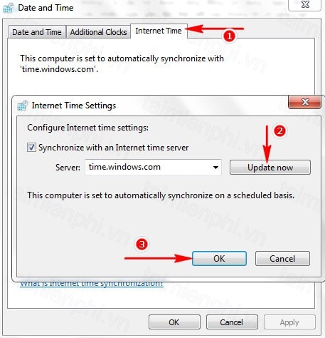 Hỏi cách tự động cập nhật ngày, giờ trên máy tính khi có internet?